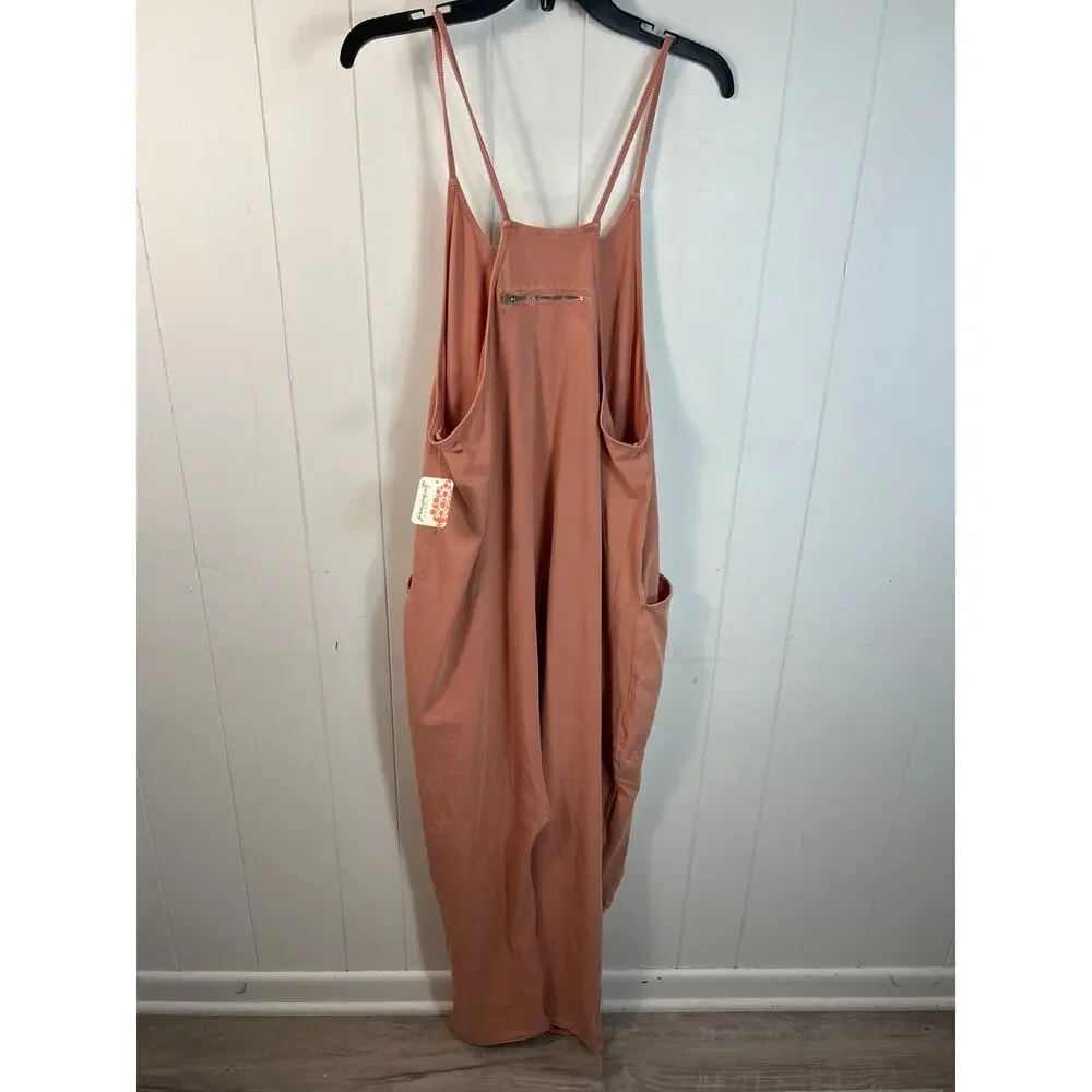 Free People Movement Hot Shot Jumpsuit in Petal Size L. NWT - Picture 4 of 7